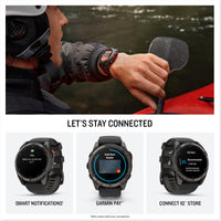 Garmin Fenix 8 Pro 51 mm AMOLEDSapphire Grey DLC Pebble Grey Silicone Titanium Watch 010-03199-01 - Michael Jones Jeweller