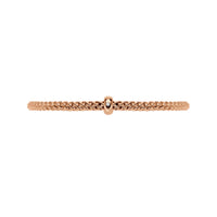 Fope Flex'It  Prima 18ct Rose Gold 0.01ct Diamond Set Bracelet Medium