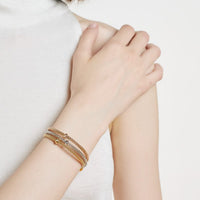 Fope Flex'It  Prima 18ct Rose Gold 0.01ct Diamond Set Bracelet Medium