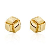 Polished Knot 9ct Yellow Gold Stud Earrings - Michael Jones Jeweller