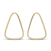 Open Triangle 9ct Yellow Gold Stud Earrings - Michael Jones Jeweller