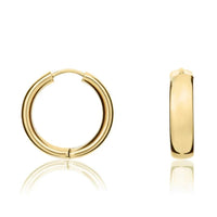 Plain 9ct Yellow Gold Huggy Hoop Earrings