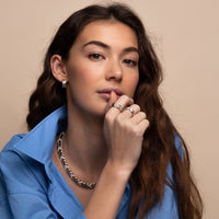 Ti Sento Cubic Zirconia Yellow Gold Plated Braided Ring - Michael Jones Jeweller