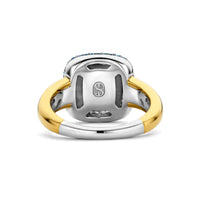 Ti Sento Turquoise and Blue Cushion Shaped Ring 12330TQ (54) - Michael Jones Jeweller