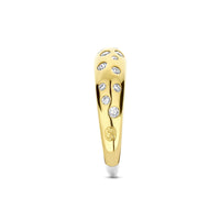 Ti Sento Yellow Gold Plated Cubic Zirconia Scatter Ring 12363ZY (56) - Michael Jones Jeweller