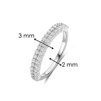 Ti Sento Cubic Zirconia Double Row Ring 12366Z (56) - Michael Jones Jeweller