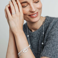 Ti Sento Cubic Zirconia Double Row Ring 12366Z (56) - Michael Jones Jeweller