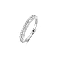 Ti Sento Cubic Zirconia Double Row Ring 12366Z (56) - Michael Jones Jeweller