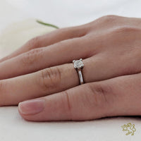 Petite Classic Solitaire 0.20ct F VS Diamond Platinum Ring - Michael Jones Jeweller