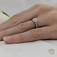 Open Tulip Solitaire 0.90ct F VS2 Diamond Platinum Ring - Michael Jones Jeweller