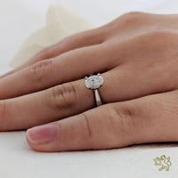 Classic Oval Solitaire 0.50ct D SI1 Diamond Platinum Ring - Michael Jones Jeweller