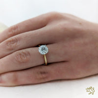 Classic Solitaire 2.01ct E VS1 Laboratory Grown Diamond Yellow Gold/Platinum Ring - Michael Jones Jeweller