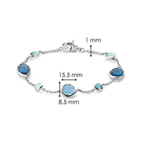 Ti Sento Dark Blue Crystal Multi Shape Bracelet 23063DB - Michael Jones Jeweller