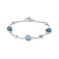 Ti Sento Dark Blue Crystal Multi Shape Bracelet 23063DB - Michael Jones Jeweller