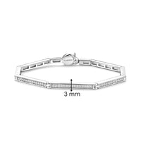 Ti Sento Cubic Zirconia Octagonal Bar Bracelet 23079ZI - Michael Jones Jeweller