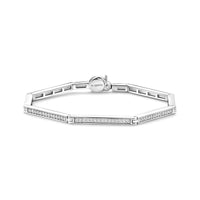 Ti Sento Cubic Zirconia Octagonal Bar Bracelet 23079ZI - Michael Jones Jeweller
