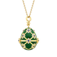 Fabergé x 007 Special Edition Yellow Gold & Green Guilloché Enamel Octopussy Egg Surprise Locket - Michael Jones Jeweller