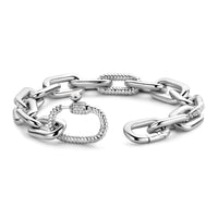 Ti Sento Cubic Zirconia Oval Linked Bracelet - Michael Jones Jeweller
