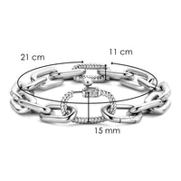 Ti Sento Cubic Zirconia Oval Linked Bracelet - Michael Jones Jeweller