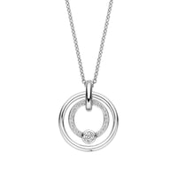 Ti Sento Cubic Zirconia Double Circle Necklace - Michael Jones Jeweller