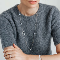 Ti Sento Iridescent Crystal and Cubic Zirconia Long Necklace 34081ZI/80 - Michael Jones Jeweller