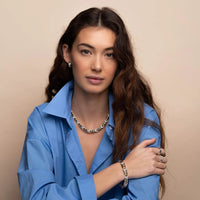 Ti Sento Yellow Gold Plaited Braided CZ Necket 3989ZY/42 - Michael Jones Jeweller