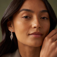 Clogau Nature's Wonder Sterling Silver Waterfall Drop Earrings with Topaz 3SCTWIE - Michael Jones Jeweller