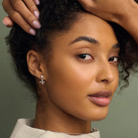 Clogau Nature's Wonder Sterling Silver Honey Bee Drop Earrings with Topaz 3SHBE837 - Michael Jones Jeweller