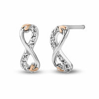 Clogau Tree of Life® Sterling Silver Infinity Stud Earrings with Topaz 3STOL853 - Michael Jones Jeweller