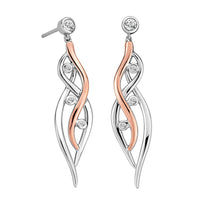 Clogau Nature's Wonder Sterling Silver Waterfall Drop Earrings with Topaz 3SCTWIE - Michael Jones Jeweller