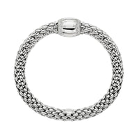 FOPE Flex'it Love Nest 18ct White Gold 1.07ct Diamond Set Bracelet Medium - Michael Jones Jeweller