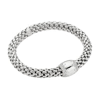 FOPE Flex'it Love Nest 18ct White Gold 1.07ct Diamond Set Bracelet Medium - Michael Jones Jeweller