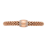 FOPE Flex'it Love Nest 18ct Rose Gold 1.07ct Diamond Set Bracelet Medium - Michael Jones Jeweller