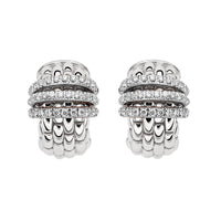 FOPE Panorama 18ct White Gold 0.46ct Diamond Set Hoop Earrings - Michael Jones Jeweller