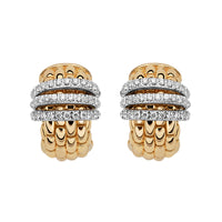 FOPE Panorama 18ct Yellow Gold 0.46ct Diamond Set Hoop Earrings - Michael Jones Jeweller