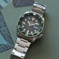 Seiko 5 Sports Green Automatic 42.5mm Watch SRPD63 - Michael Jones Jeweller