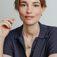 Ti Sento Yellow Gold Plated Mother of Pearl White and Cubic Zirconia Clover Pendant - Michael Jones Jeweller