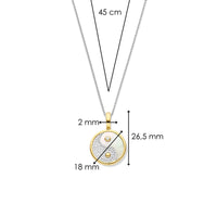 Ti Sento Yellow Gold Plated Mother of Pearl and Cubic Zirconia Yin Yang Pendant 6843MW - Michael Jones Jeweller