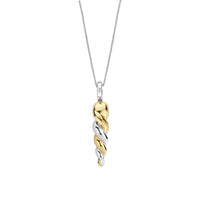Ti Sento Yellow Gold Plated Cubic Zirconia Twisted Pendant 6845ZY - Michael Jones Jeweller