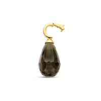 Ti Sento Yellow Gold Plated Khaki Green Crystal Drop Pendant 6848KA