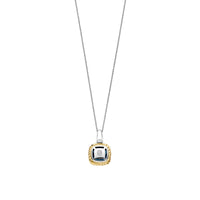 Ti Sento Yellow Gold Plated Dark Blue Crystal and Cubic Zirconia Pendant 6853DB - Michael Jones Jeweller