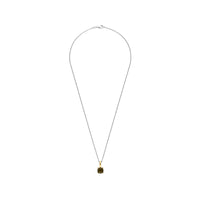 Ti Sento Yellow Gold Plated Khaki Green Crystal Pendant 6854KA