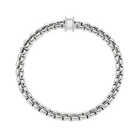 FOPE Flex'it Eka 18ct White Gold 0.17ct Diamond Set Bracelet Medium - Michael Jones Jeweller