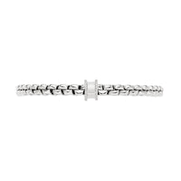 FOPE Flex'it Eka 18ct White Gold 0.17ct Diamond Set Bracelet Medium - Michael Jones Jeweller