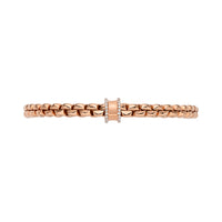 FOPE Flex'it Eka 18ct Rose Gold 0.17ct Diamond Set Bracelet Medium - Michael Jones Jeweller