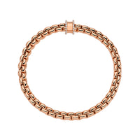 FOPE Flex'it Eka 18ct Rose Gold 0.17ct Diamond Set Bracelet Medium - Michael Jones Jeweller