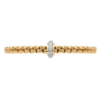 Fope Eka 18ct Yellow Gold 0.89ct Diamond Set Bracelet Medium