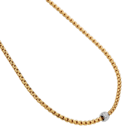 Fope Eka 18ct Yellow Gold 0.19ct Diamond Set Necklace 43cm - Michael Jones Jeweller