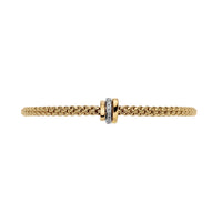 FOPE Flex'it Prima 18ct Yellow Gold 0.10ct Diamond Set Bracelet Small - Michael Jones Jeweller