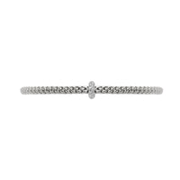FOPE Flex'it Prima 18ct White Gold 0.18ct Diamond Set Bracelet Medium - Michael Jones Jeweller